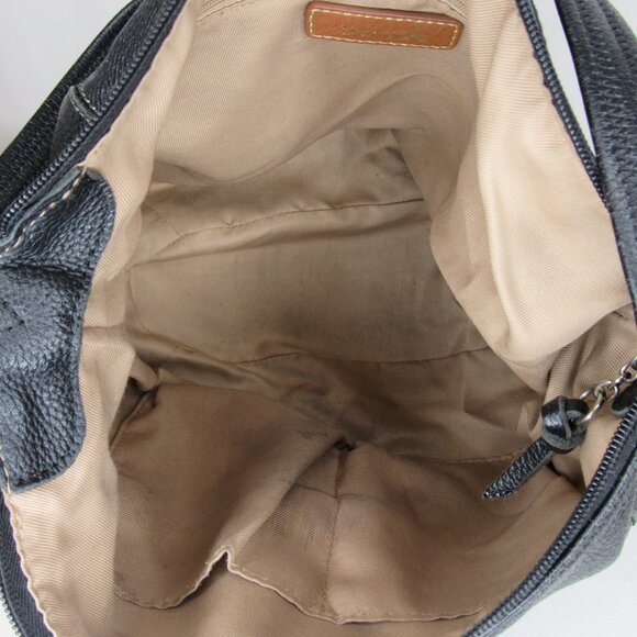The Sak Black Pebbled Leather Hobo Style Shouder Bag Purse - Picture 8 of 9